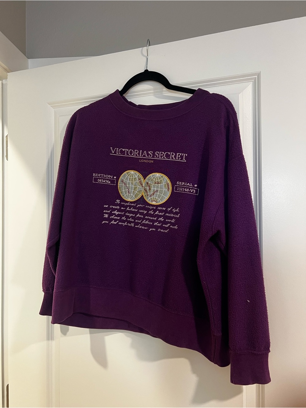 Victoria's Secret Deep Purple Graphic Sweatshirt Vintage